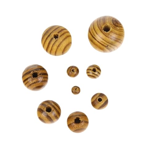 Natürliche Maserung Holz Runde Perlen Kiefer Spacer Holz Lose Perlen for Armband Halskette DIY Schmuck Machen Für Makramee Basteln(12mm 50pcs) von ZNTIHZ