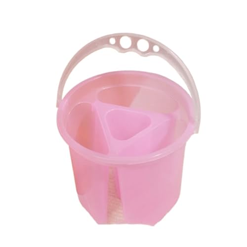 ZNTIHZ 1 Stück Pinsel-Reinigungseimer, verdickter Pinsel, Wascheimer, multifunktionaler Kunstpinsel-Eimer, tragbar, mit Griff Für Ölmalerei, Aquarell(Pink) von ZNTIHZ