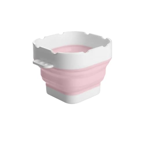 ZNTIHZ 2 Stück Bürstenreinigungseimer, zusammenklappbarer Stift, Bürstenwascher, tragbarer Bürstenhalter, zusammenklappbares Waschbecken Für Ölmalerei, Aquarell(Pink) von ZNTIHZ