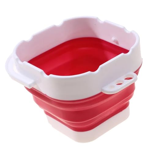 ZNTIHZ 2 Stück Pinsel-Reinigungseimer, Faltbarer Wassertopf, Malpinsel, Wascheimer, Aquarell-Malpinsel, Eimer for Ölgemälde Für Ölmalerei, Aquarell(Red) von ZNTIHZ