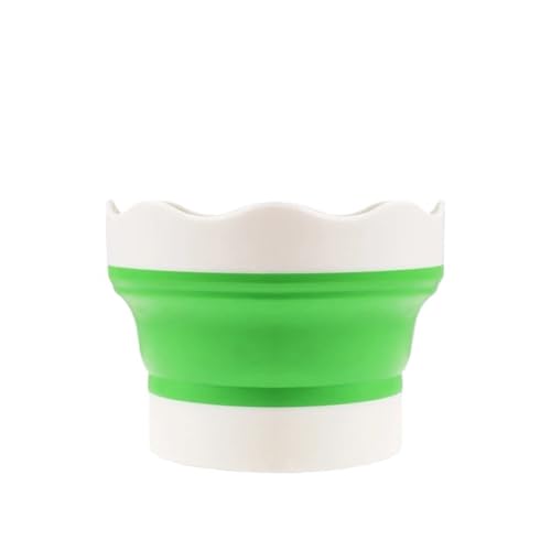 ZNTIHZ 2 Stück Pinsel-Reinigungseimer, zusammenklappbarer Eimer for Waschen, Malen, Pinsel, Aquarell, Zeichenwerkzeuge, Ölmalerei, Aquarell(Green) von ZNTIHZ