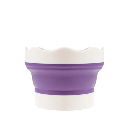 ZNTIHZ 2 Stück Pinsel-Reinigungseimer, zusammenklappbarer Eimer for Waschen, Malen, Pinsel, Aquarell, Zeichenwerkzeuge, Ölmalerei, Aquarell(Purple) von ZNTIHZ