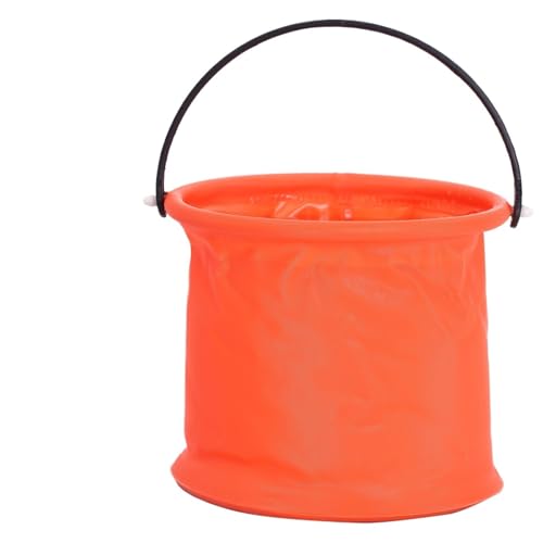 ZNTIHZ 2 Stück Pinselwascher, tragbar, faltbar, Teleskopstift, Wascheimer, Malerei, Strandeimer, Schule Für Ölmalerei, Aquarell(Orange) von ZNTIHZ