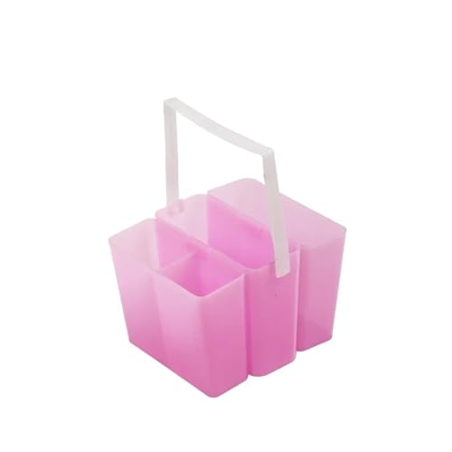 ZNTIHZ 2 Stück Wasserfarben-Malpinsel, Wascheimer, Eimer, Waschstiftfass for Zeichnen, Malutensilien Für Ölmalerei, Aquarell(Pink) von ZNTIHZ