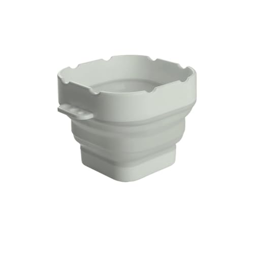 ZNTIHZ 2 Stück zusammenklappbarer Farbeimer mit Pinselstifthalter for Pinselreiniger, Aquarell-Zeichenwerkzeuge, Kunstversorgung Für Ölmalerei, Aquarell(Grey) von ZNTIHZ