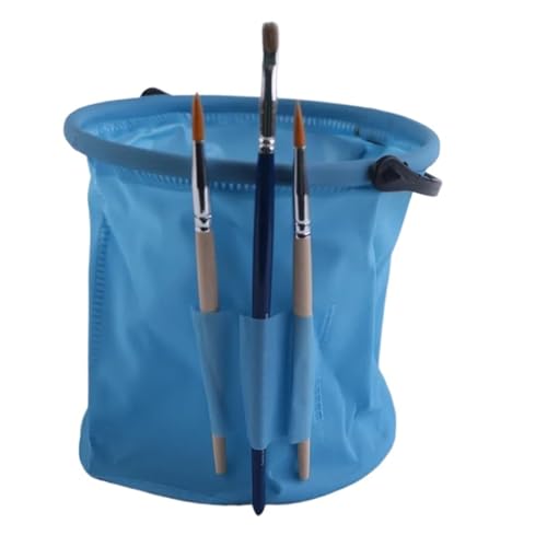 ZNTIHZ 2 Stücke Pinsel Waschmaschine Falten Eimer for Outdoor Pinsel Waschen Eimer Pinsel Lagerung Eimer Schule Kunst Liefert Für Ölmalerei, Aquarell(Blue) von ZNTIHZ