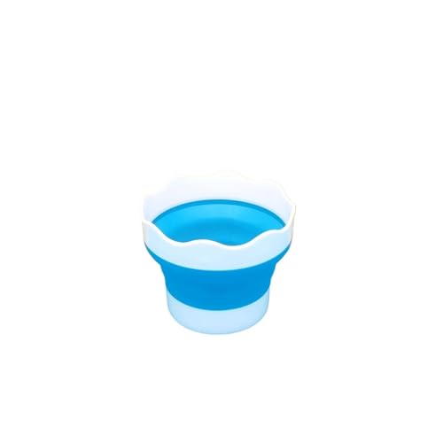 ZNTIHZ 2 Stücke Silikon Pinsel Waschen Eimer Malerei Wasser Tasse Pinsel Reiniger Zusammenklappbare Pinsel Waschmaschine for Ölgemälde Für Ölmalerei, Aquarell(Blue) von ZNTIHZ