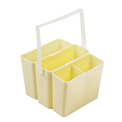 ZNTIHZ Pinsel Reinigung Eimer Pinsel Malerei Waschmaschine Stift Waschen Eimer Rack Halter Werkzeug Multi-funktionale Künstler Für Ölmalerei, Aquarell(Beige) von ZNTIHZ
