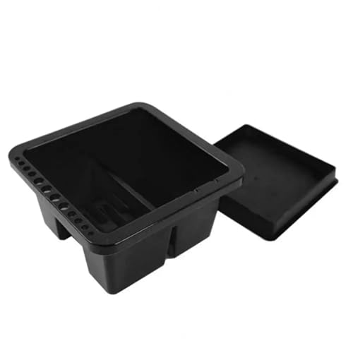 ZNTIHZ Pinsel-Reinigungseimer, praktischer, multifunktionaler, quadratischer Waschstift-Kasten, Aquarell-Eimer, for Halten des Pinsels Für Ölmalerei, Aquarell(Black) von ZNTIHZ