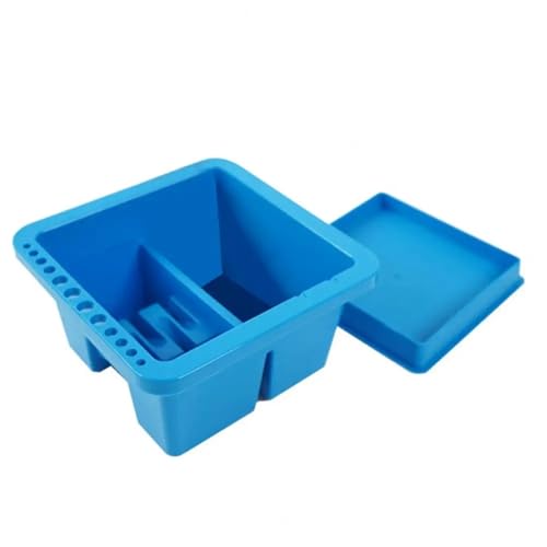ZNTIHZ Pinsel-Reinigungseimer, praktischer, multifunktionaler, quadratischer Waschstift-Kasten, Aquarell-Eimer, for Halten des Pinsels Für Ölmalerei, Aquarell(Blue) von ZNTIHZ
