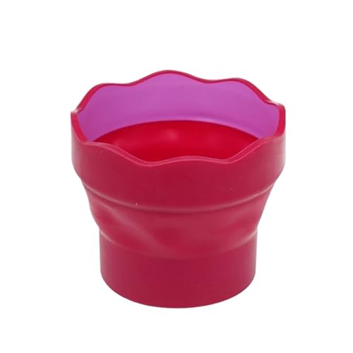 ZNTIHZ Pinselreinigungseimer, Künstler-Wasserbecher, Pinselwascher, zusammenklappbarer Wascheimer, einziehbarer Pinseleimer Für Ölmalerei, Aquarell(Red) von ZNTIHZ
