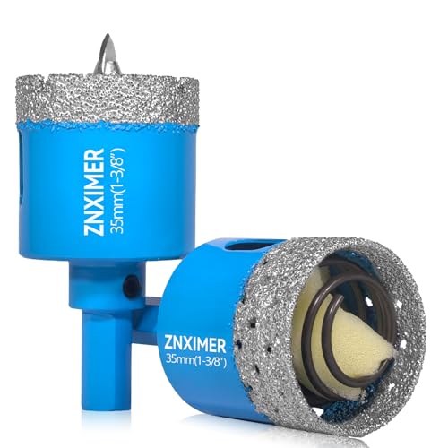 ZNXIMER Diamant-Lochsägenbohrer, 3,5 cm Diamantbohrer, präzises Bohren für Fliesen, Keramik, Marmor, Granit, Stein, Glasflaschen, 35 mm, 2 Stück ZNXIMER Diamant-Lochsägenbohrer, 3,5 cm Diamantbohrer, präzises Bohren für Fliesen, Keramik, Marmor, Granit, Stein, Glasflaschen, 35 mm, 2 Stück von ZNXIMER