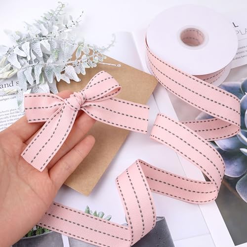 ZNZAKKA Ripsband mit genähtem Rand, 2,5 cm x 9,1 m, für Bastelarbeiten, Geschenkverpackungen, Dekorationen von ZNZAKKA