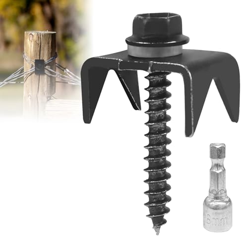 50 Stück Drahtzaunklammern, 4 cm, Zaunklammern, Nagelnetzklammern für Drahtgeflecht, schwarz, 50 Stück 50 Stück Drahtzaunklammern, 4 cm, Zaunklammern, Nagelnetzklammern für Drahtgeflecht, schwarz, 50 Stück von ZOBGOWE