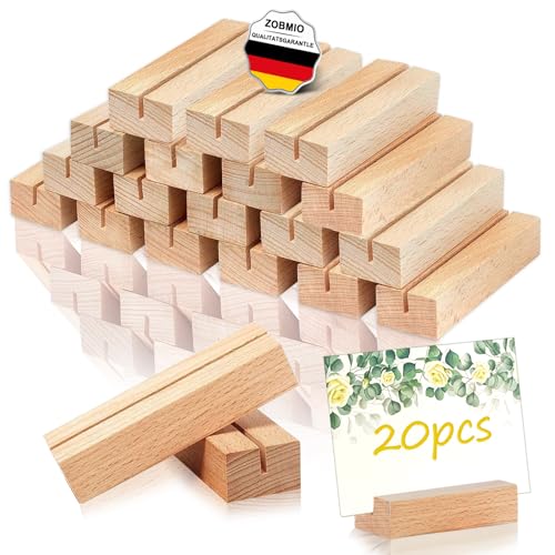 ZOBMIO 20 Stück Kartenhalter Holz,Multifunktionaler Hölzerner Tischkartenhalter Holz,Kartenständer Holz Handgefertigt aus Natürlichem Kiefernholz,Tischkartenhalter,für Bankette und Partys ZOBMIO 20 Stück Kartenhalter Holz,Multifunktionaler Hölzerner Tischkartenhalter Holz,Kartenständer Holz Handgefertigt aus Natürlichem Kiefernholz,Tischkartenhalter,für Bankette und Partys von ZOBMIO