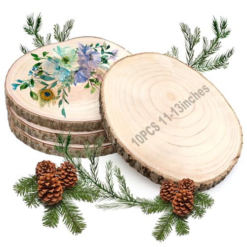 ZOCONE 10 Stück große Holzscheiben, unlackiert, rund, natürliche Paulownia-Holzscheiben für Tafelaufsätze, runde Holzscheiben, Dekoration für rustikale Hochzeit, Holz-Mittelstücke für Tische ZOCONE 10 Stück große Holzscheiben, unlackiert, rund, natürliche Paulownia-Holzscheiben für Tafelaufsätze, runde Holzscheiben, Dekoration für rustikale Hochzeit, Holz-Mittelstücke für Tische von ZOCONE