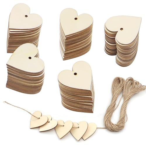 ZOCONE 100 Stück Holzherzen Deko Holzherzen Scheiben Deko Mit Löchern 40mm Holzanhänger Herz Mit 10m Juteschnur Hölzerne Hochzeit Deko Garten Für Tischdekoration Dekoration DIY Handwerk Ornament ZOCONE 100 Stück Holzherzen Deko Holzherzen Scheiben Deko Mit Löchern 40mm Holzanhänger Herz Mit 10m Juteschnur Hölzerne Hochzeit Deko Garten Für Tischdekoration Dekoration DIY Handwerk Ornament von ZOCONE