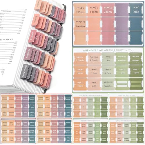ZOCONE Laminierte Bibelregister Pink Bible Tabs Selbstklebend Bibel Register Aufkleber Registerkarten Bibel Sticker Etiketten Frauen für Bible Study and Mark (Grün) von ZOCONE
