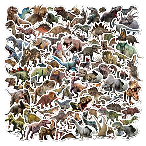 Dinosaurier Aufkleber Kinder, 100 Stück Dino Sticker Set, Wasserfest Stickers für Mädchen Jungen Koffer Skateboard Laptop Kühlschrank Fahrräder DIY Spielzeug Deko Kindergeburtstag von ZOELOAIS