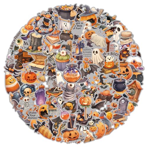 Halloween Aufkleber Kinder, 100 Stück Sticker Set, Wasserfest Stickers für Halloween Deko Innen, für Mädchen Jungen Koffer Skateboard Laptop Kühlschrank Fahrräder DIY Spielzeug Deko Kindergeburtstag Halloween Aufkleber Kinder, 100 Stück Sticker Set, Wasserfest Stickers für Halloween Deko Innen, für Mädchen Jungen Koffer Skateboard Laptop Kühlschrank Fahrräder DIY Spielzeug Deko Kindergeburtstag von ZOELOAIS