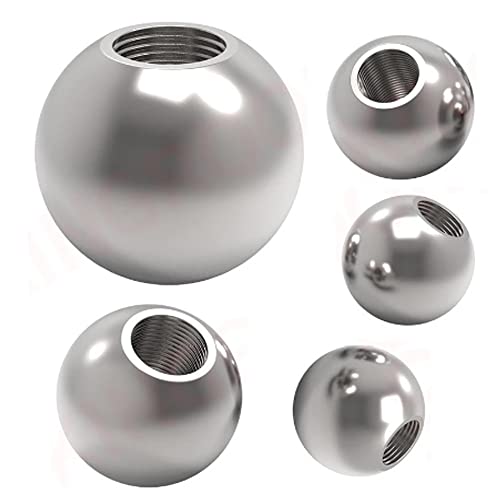 ZOENAE 5 Stück M8 Gewinde Halbloch Metrisch Edelstahl Durchmesser 15-50 mm Bohrkugeln Innengewinde Sackloch Glatte Kugelperle (Size : 18mm) von ZOENAE