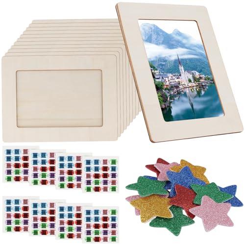 ZOENHOU 12 Stück Naturholz Bilderrahmen zum Selbstgestalten, Bilderrahmen Holz 20 x 15cm Leere Fotorahmen mit Ständer und Deko-Aufkleber für DIY Bastelprojekte, geburtstage, Home Decor ZOENHOU 12 Stück Naturholz Bilderrahmen zum Selbstgestalten, Bilderrahmen Holz 20 x 15cm Leere Fotorahmen mit Ständer und Deko-Aufkleber für DIY Bastelprojekte, geburtstage, Home Decor von ZOENHOU