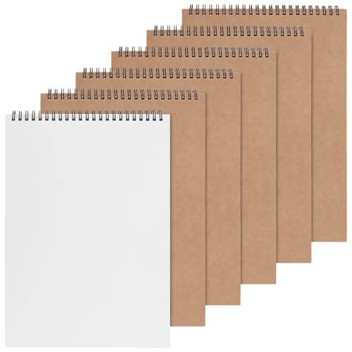 ZOENHOU 6 Stück Skizzenbuch A4 Spiralbindung, 160g/m² A4 Zeichenblock mit 60 Seiten,160g/m² Paper, Kraft Cover Zeichenbuch Kunstbuch für Aquarell, Graphit und Scrapbooking - Kreativbuch ohne Branding ZOENHOU 6 Stück Skizzenbuch A4 Spiralbindung, 160g/m² A4 Zeichenblock mit 60 Seiten,160g/m² Paper, Kraft Cover Zeichenbuch Kunstbuch für Aquarell, Graphit und Scrapbooking - Kreativbuch ohne Branding von ZOENHOU