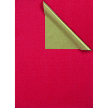 ZÖWIE Secare Rolle 2-Color Geschenkpapier - 50 cm x 250 m rot/gold. von ZÖWIE