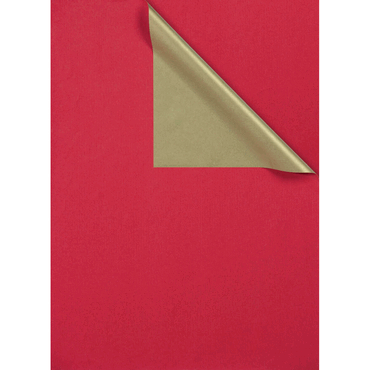 ZÖWIE Secare Rolle 2-Color Geschenkpapier - 70 cm x 250 m rot/gold. von ZÖWIE