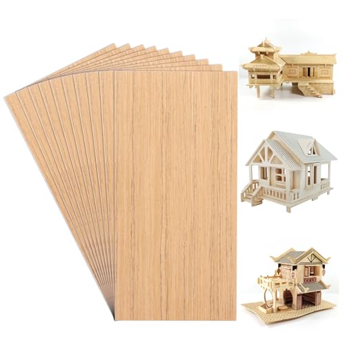 ZOFUN 10 Stück Holzplatten zum basteln,30 X 15cm Holz Furnier Set 3mm,Sperrholzplatte 3mm Unbehandeltes Holz, Holzmusterbretter für DIY-Holzmuster-Bastelmuster, Modellbau, Möbel ZOFUN 10 Stück Holzplatten zum basteln,30 X 15cm Holz Furnier Set 3mm,Sperrholzplatte 3mm Unbehandeltes Holz, Holzmusterbretter für DIY-Holzmuster-Bastelmuster, Modellbau, Möbel von ZOFUN