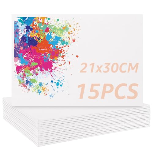 ZOFUN 15 Stück Leinwand zum Bemalen Set, Keilrahmen 20x30 cm, A4 Leinwand mit Keilrahmen leinwände zum bemalen für Profis, Kinder, Hobby Strukturpaste Anfänger Studentin Künstlerin ZOFUN 15 Stück Leinwand zum Bemalen Set, Keilrahmen 20x30 cm, A4 Leinwand mit Keilrahmen leinwände zum bemalen für Profis, Kinder, Hobby Strukturpaste Anfänger Studentin Künstlerin von ZOFUN