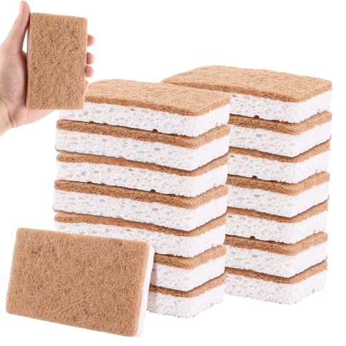 ZOFUN 16 Stück Putzschwamm Spülschwamm Naturschwämme Schwämme, Küchenschwamm, Geschirrschwamm, Wiederverwendbar doppelseitiger Geschirrschwamm für Geschirr,Töpfen,Schüssel,Teller ZOFUN 16 Stück Putzschwamm Spülschwamm Naturschwämme Schwämme, Küchenschwamm, Geschirrschwamm, Wiederverwendbar doppelseitiger Geschirrschwamm für Geschirr,Töpfen,Schüssel,Teller von ZOFUN