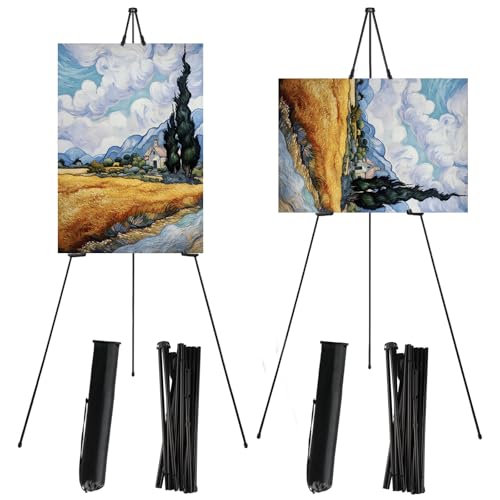 ZOFUN 2er-Pack Staffelei Schwarz, 169cm Verstellbares Stative Leinwand Malerei Display, Teleskop Boden Staffeleien Willkommensschild hochzeit für Kunst, Hochzeitsschilder, Messen, Ladenschilder ZOFUN 2er-Pack Staffelei Schwarz, 169cm Verstellbares Stative Leinwand Malerei Display, Teleskop Boden Staffeleien Willkommensschild hochzeit für Kunst, Hochzeitsschilder, Messen, Ladenschilder von ZOFUN