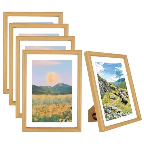 ZOFUN A4-Bilderrahmen mit Passepartout, 31,5 x 23 cm, A4-Bilderrahmen mit hochtransparenter Plexiglas-Front, freistehender Holz-Bilderrahmen, massiver vertikal und horizontaler A4-Rahmen für ZOFUN A4-Bilderrahmen mit Passepartout, 31,5 x 23 cm, A4-Bilderrahmen mit hochtransparenter Plexiglas-Front, freistehender Holz-Bilderrahmen, massiver vertikal und horizontaler A4-Rahmen für von ZOFUN