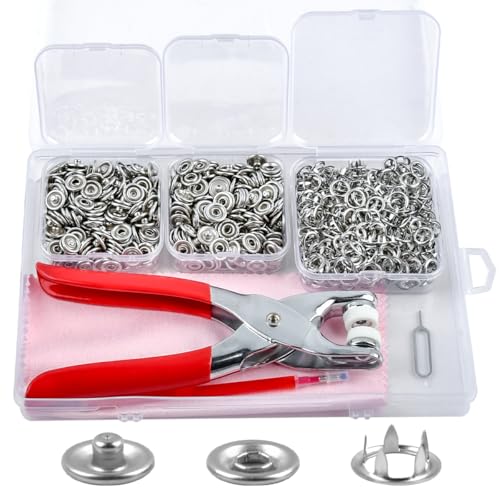 200sets DIY Druckknopf Set Druckknöpfe Metall mit Zange für Druckknöpfe Metall,Rostfrei, Kein Nähen Für DIY Basteln Bekleidung,Kleidung Taschen,Leder Reparatur DIY-Projekte 200sets DIY Druckknopf Set Druckknöpfe Metall mit Zange für Druckknöpfe Metall,Rostfrei, Kein Nähen Für DIY Basteln Bekleidung,Kleidung Taschen,Leder Reparatur DIY-Projekte von ZOGPLG