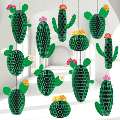 12 Stück Kaktus-Wabenkugeln für Tische, hängende Anhänger, Sommerkaktus-Party-Dekorationen, Zubehör für Klassenzimmer, Geburtstag, Babyparty, Fiesta 5, De Mayo, mexikanisches Motto-Partygeschenk 12 Stück Kaktus-Wabenkugeln für Tische, hängende Anhänger, Sommerkaktus-Party-Dekorationen, Zubehör für Klassenzimmer, Geburtstag, Babyparty, Fiesta 5, De Mayo, mexikanisches Motto-Partygeschenk von ZOIIWA