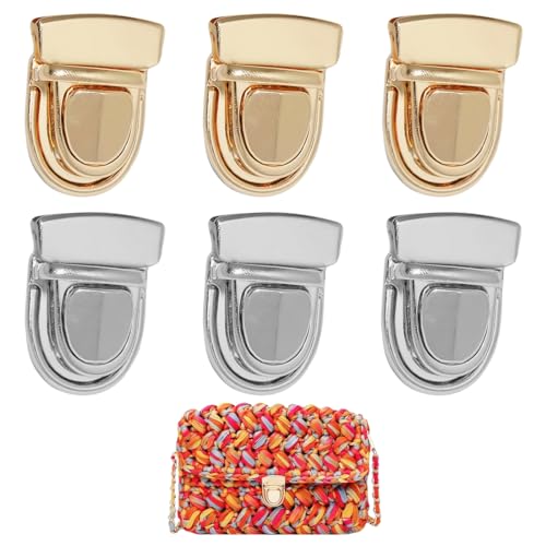 ZOKJSW Geldbörse, 6 Stück Tuck Lock, Portemonnaie Verschluesse, Schloss für Tasche, DIY Ledertasche, Push Lock Sets, Mappenschloss, Metall, Taschenverschluss, Verschluss ZOKJSW Geldbörse, 6 Stück Tuck Lock, Portemonnaie Verschluesse, Schloss für Tasche, DIY Ledertasche, Push Lock Sets, Mappenschloss, Metall, Taschenverschluss, Verschluss von ZOKJSW