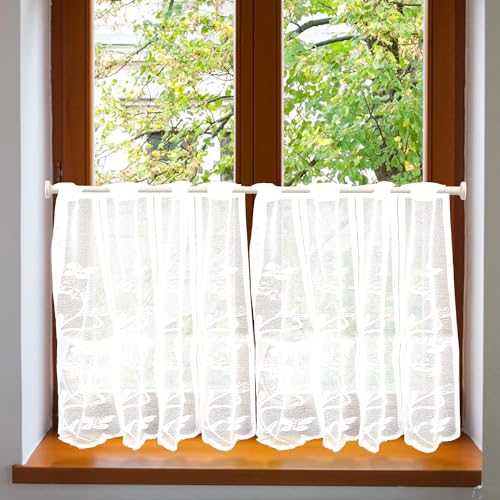 ZOLGINAH Scheibengardinen Küche Modern mit Ösen 2 Stück Bistrogardine Fenstergardinen Weiss Halbtransparente Vorhänge Küchenvorhang Kurzgardine Flächenvorhang Kurz für Küchen Landhaus 60x90CM(BxH) ZOLGINAH Scheibengardinen Küche Modern mit Ösen 2 Stück Bistrogardine Fenstergardinen Weiss Halbtransparente Vorhänge Küchenvorhang Kurzgardine Flächenvorhang Kurz für Küchen Landhaus 60x90CM(BxH) von ZOLGINAH