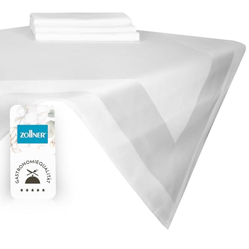 ZOLLNER 4er Set Damast Tischdecken in 100x100 cm aus Baumwolle - hochwertige Mitteldecke - klassisch und robust - aus strapazierfähigem Vollzwirn - waschbar bis 95°C - Hotelqualität ZOLLNER 4er Set Damast Tischdecken in 100x100 cm aus Baumwolle - hochwertige Mitteldecke - klassisch und robust - aus strapazierfähigem Vollzwirn - waschbar bis 95°C - Hotelqualität von ZOLLNER