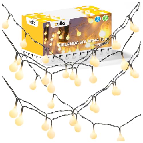ZOLTA Lichterkette Außen – Gartendeko – Balkon Deko – Hochzeitsdeko – Gartenbeleuchtung für draußen - Länge 15 m – 50 Glühbirnen im Lieferumfang enthalten – Party Deko ZOLTA Lichterkette Außen – Gartendeko – Balkon Deko – Hochzeitsdeko – Gartenbeleuchtung für draußen - Länge 15 m – 50 Glühbirnen im Lieferumfang enthalten – Party Deko von ZOLTA