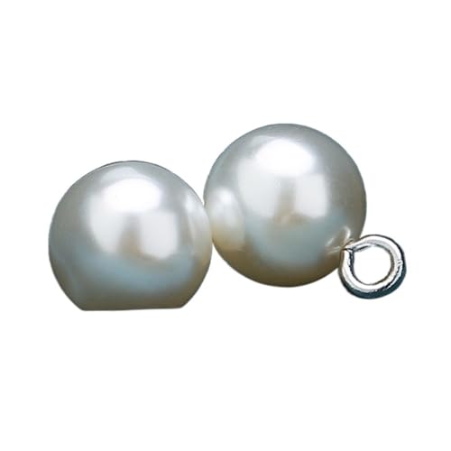 ZOLULA Trachtenknöpfe 10 Stück Perlenknöpfe Gold Silber Ösenknopf for DIY Kleidung Nähzubehör Hemd Kleidung Kleidungsstück Kleider knöpfe (Color : 03, Size : 10pcs 12mm) von ZOLULA
