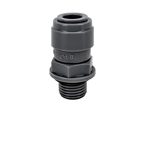 1 x Duotight Push-in 8 mm (5/16) x 1/4 BSP Außengewinde (mit sitzendem O-Ring) Kunststoff-Schnellkupplung for Rohr-Schlauchverbinder von ZOMEGA