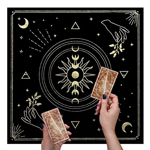 ZONEWD Tarot-Lesetuch, Tarot-Spread-Tuch, Tarot Altartuch, 1,57ft Astrologie-Brett, Tarot-Dekor, gotische Dekorationen und Zubehör für Zuhause, draußen, drinnen, Zuhause, Picknick ZONEWD Tarot-Lesetuch, Tarot-Spread-Tuch, Tarot Altartuch, 1,57ft Astrologie-Brett, Tarot-Dekor, gotische Dekorationen und Zubehör für Zuhause, draußen, drinnen, Zuhause, Picknick von ZONEWD