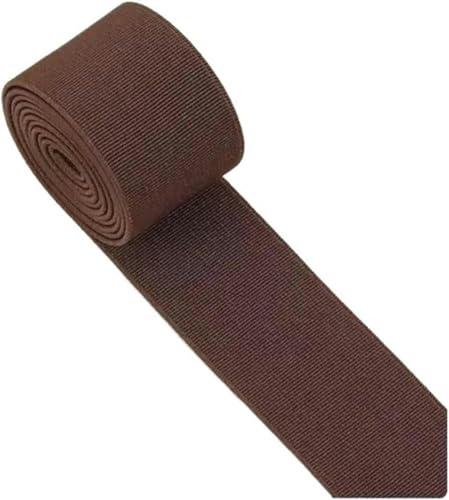 Nähzubehör Gummiband, hochelastisch, Flache Hose, verdickter Rock, elastisches Seil, Zubehör, 3 cm Breite, 2 m, 30 mm, Rot(Dark Coffee) von ZONSHJDKR