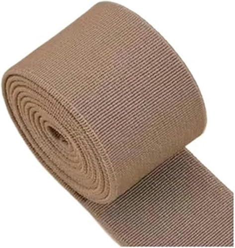 Nähzubehör Gummiband, hochelastisch, Flache Hose, verdickter Rock, elastisches Seil, Zubehör, 3 cm Breite, 2 m, 30 mm, Rot(Light Coffee) von ZONSHJDKR