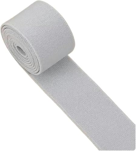 Nähzubehör Gummiband, hochelastisch, Flache Hose, verdickter Rock, elastisches Seil, Zubehör, 3 cm Breite, 2 m, 30 mm, Rot(Light Grey) von ZONSHJDKR