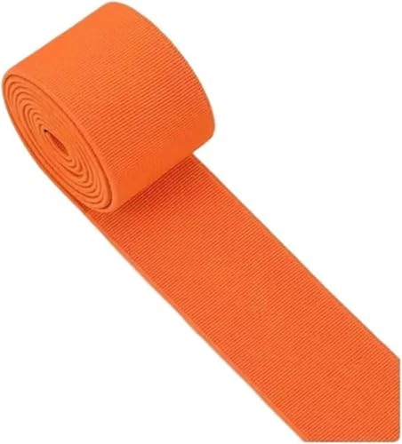 Nähzubehör Gummiband, hochelastisch, Flache Hose, verdickter Rock, elastisches Seil, Zubehör, 3 cm Breite, 2 m, 30 mm, Rot(Orange) von ZONSHJDKR