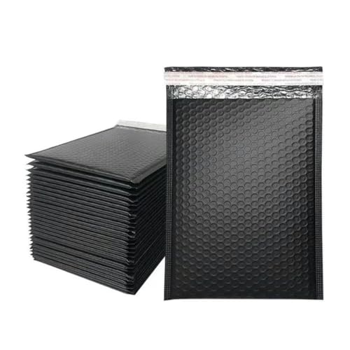 ZONSHJDKR 100 Stück rosa Mailer gepolsterte Versandumschläge Mailer for Verpackung Selbstklebende Versandtasche(Black,13 * 18cm) von ZONSHJDKR