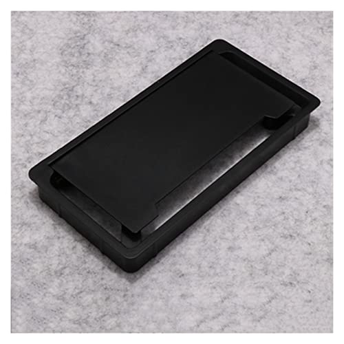 ZONSHJDKR Desktop-Dichtung ABS-Kabellochabdeckungen Basis Rechteckiger Tisch Kabelauslass Computertisch Tülle Drahtschutz Organizer Möbelbeschläge(Black) von ZONSHJDKR