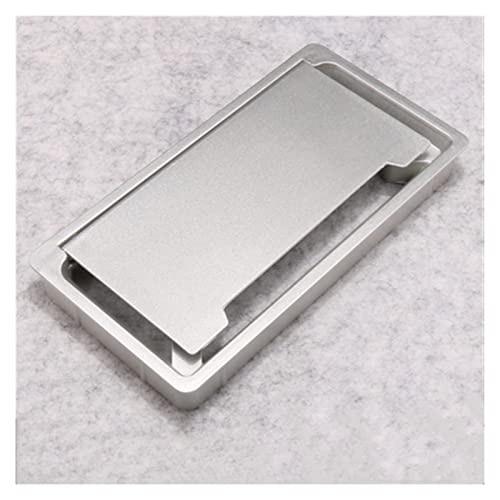 ZONSHJDKR Desktop-Dichtung ABS-Kabellochabdeckungen Basis Rechteckiger Tisch Kabelauslass Computertisch Tülle Drahtschutz Organizer Möbelbeschläge(Silver) von ZONSHJDKR
